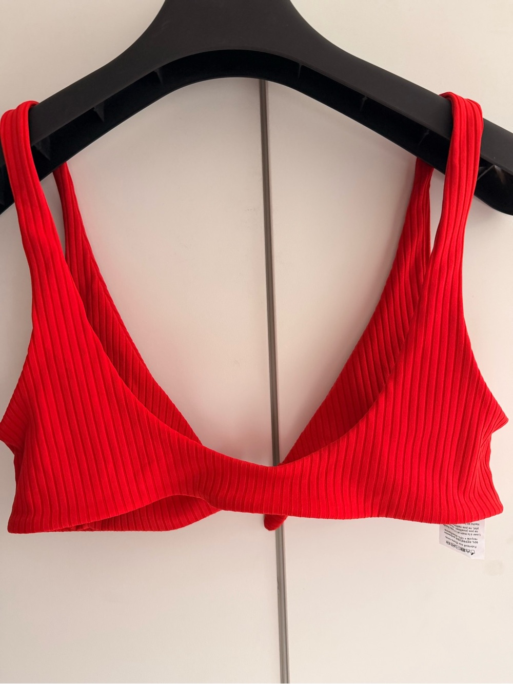 Mara Hoffman Scarlet Ribbed Tie-Front Bandeau Bikini Set - Picture 7 of 13